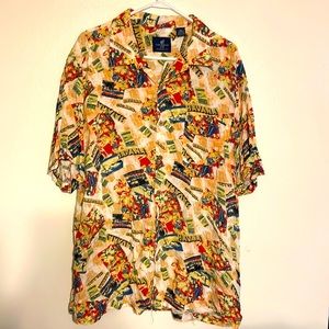 Caribbean Joe Island Supply CO men shirt 100% rayon size XXL